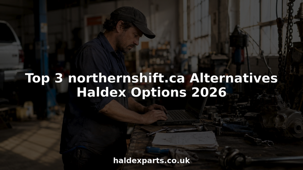Mechanic ordering Haldex parts online at workshop desk