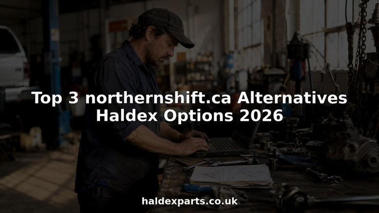Mechanic ordering Haldex parts online at workshop desk