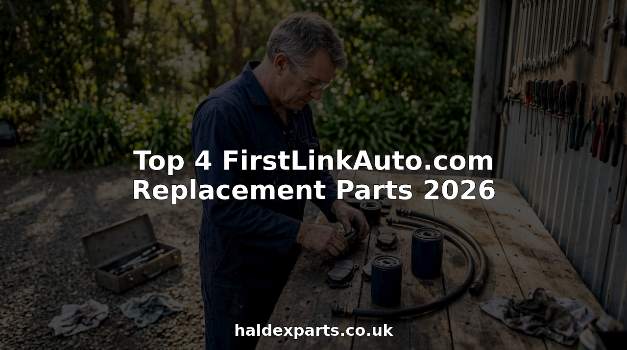 Technician inspecting replacement auto parts on workbench