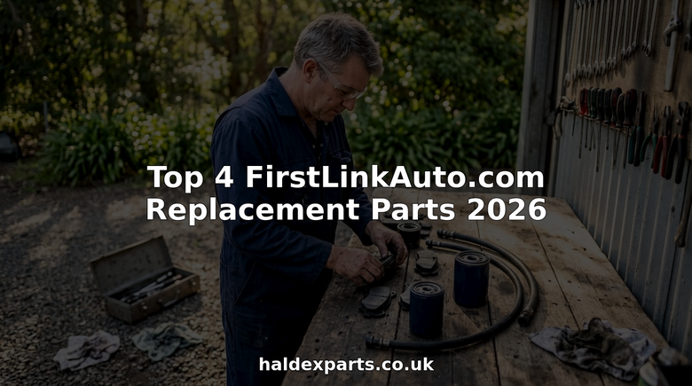 Technician inspecting replacement auto parts on workbench