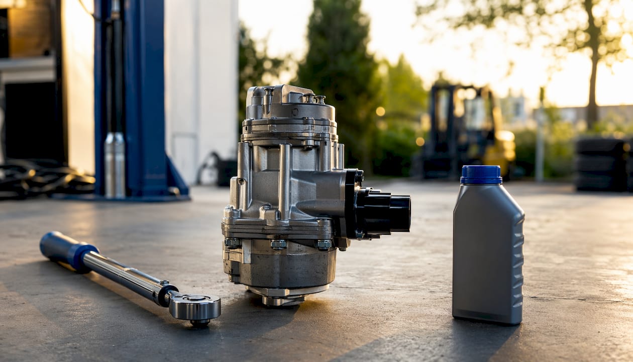 Close-up of Gen 5 Haldex AWD pre-charge pump