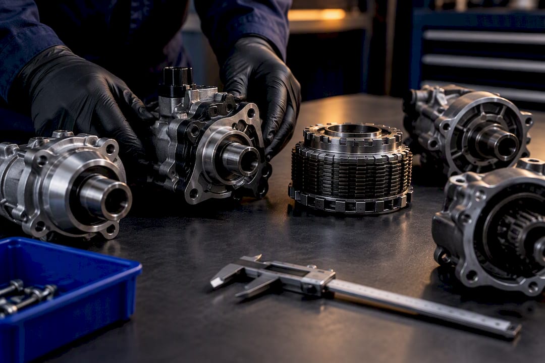 Anonymous Haldex coupling components arranged for identification